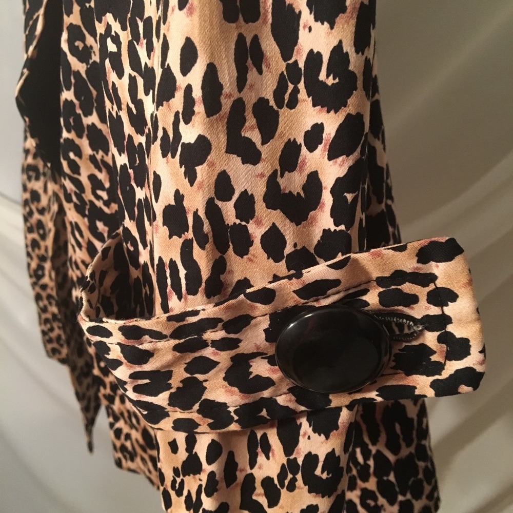 Luii Leopard Printed Button Belt & Pocket Jacket - image 5